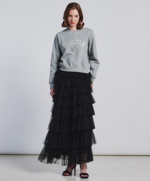 DOUBLE STANDARD CLOTHING(ダブルスタンダードクロージング)の「クルーネックショートプルオーバー(WEB限定)(Tシャツ/カットソー・レディース・ネイビー/グレー・FREE)」の12枚目の写真