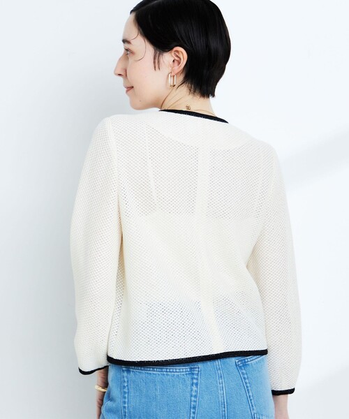 セール】ウォッシャブルギマメッシュパイピングジャケット（ノー