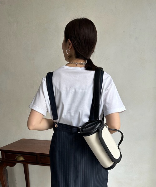 DouDou（ドゥドゥ）の「【WEB限定】ダブルハート刺繍TEE（Tシャツ/カットソー・レディース・ホワイト/ブラック/ホワイト系その他・FREE）」の21枚目の写真