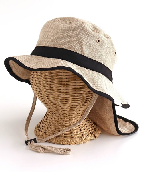 apres les cours（アプレレクール）の「バラエティアウトドアハット（ハット・キッズ・サーモンピンク/ベージュ/ライトグレー/ブラック・48/50/52/54/56）」の11枚目の写真