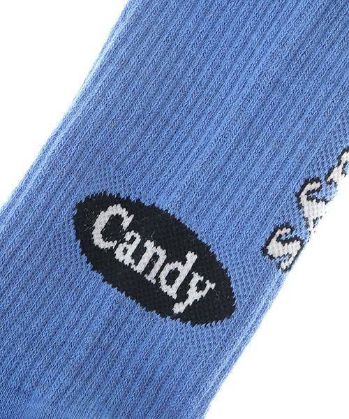Candy Stripper(キャンディストリッパー)の「GOOD THE CANDYS RIB ソックス(ソックス/靴下・レディース・ブラック/オフホワイト/ブルー・FREE)」の8枚目の写真