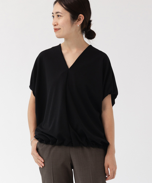 IENA(イエナ)の「CARREMANジョーゼットプルオーバー(Tシャツ/カットソー・レディース・ブラック/ブラウン・FREE)」の8枚目の写真