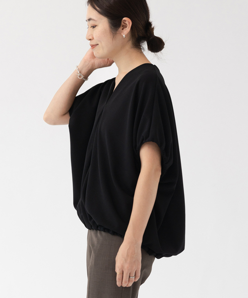 IENA(イエナ)の「CARREMANジョーゼットプルオーバー(Tシャツ/カットソー・レディース・ブラック/ブラウン・FREE)」の10枚目の写真