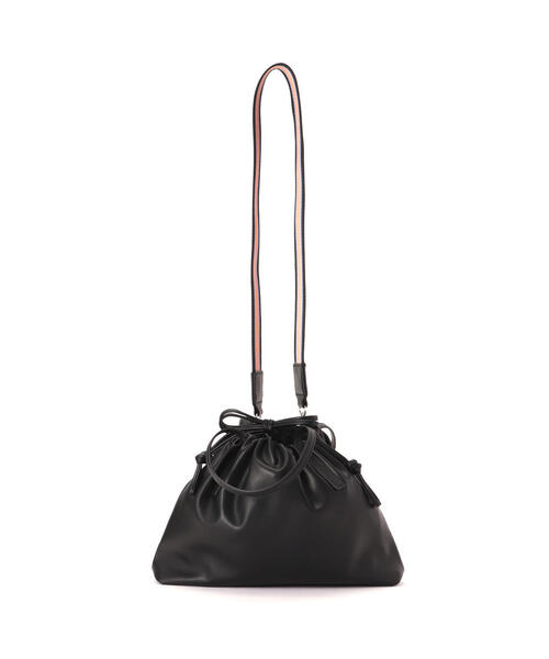 FREE'S MART(フリーズマート)の「◆テープ巾着バッグ(ハンドバッグ・レディース・ブラック/ベージュ・フリ-)」の5枚目の写真