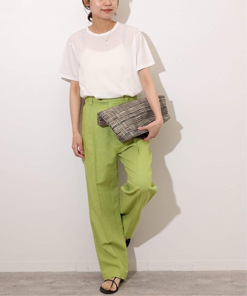 JOURNAL STANDARD relume(ジャーナルスタンダード レリューム)の「《追加》シアー天竺ハーフスリーブ(Tシャツ/カットソー・レディース・サックスブルー/ホワイト/ブラウン/オレンジ・FREE)」の6枚目の写真