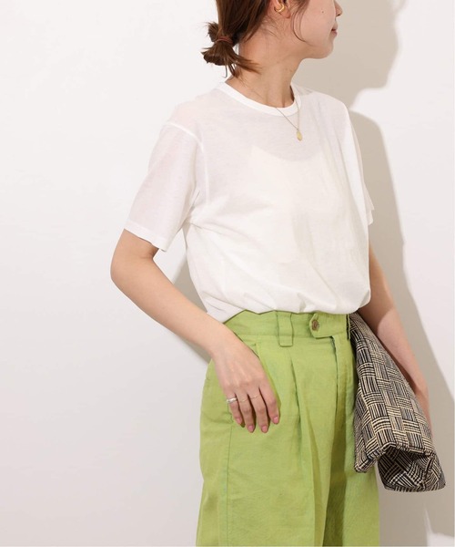 JOURNAL STANDARD relume(ジャーナルスタンダード レリューム)の「《追加》シアー天竺ハーフスリーブ(Tシャツ/カットソー・レディース・サックスブルー/ホワイト/ブラウン/オレンジ・FREE)」の11枚目の写真