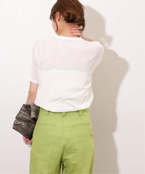 JOURNAL STANDARD relume(ジャーナルスタンダード レリューム)の「《追加》シアー天竺ハーフスリーブ(Tシャツ/カットソー・レディース・サックスブルー/ホワイト/ブラウン/オレンジ・FREE)」の13枚目の写真