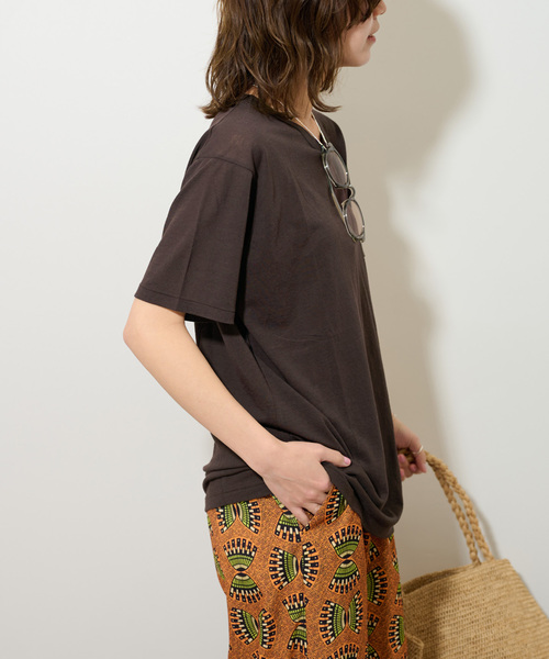 JOURNAL STANDARD relume(ジャーナルスタンダード レリューム)の「《追加》シアー天竺ハーフスリーブ(Tシャツ/カットソー・レディース・サックスブルー/ホワイト/ブラウン/オレンジ・FREE)」の19枚目の写真