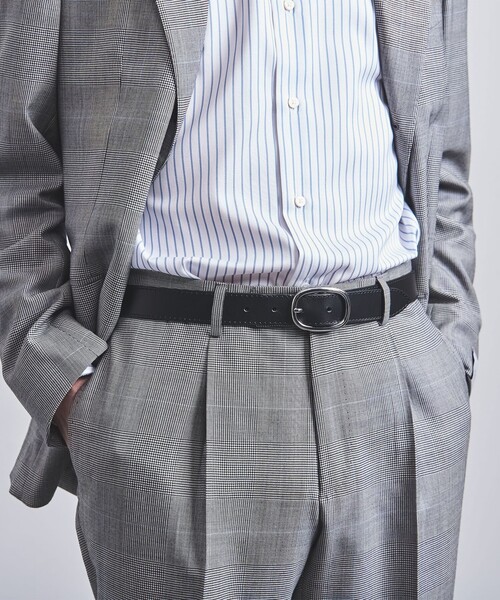 MAISON BOINET（メゾンボワネ）の「＜MAISON BOINET＞ OVAL BUCKLE 30MM/オーバル バックル ベルト 30mm（ベルト・メンズ・ブラック/ダークブラウン・80ｃｍ/85cm/90cm/95cm）」の10枚目の写真