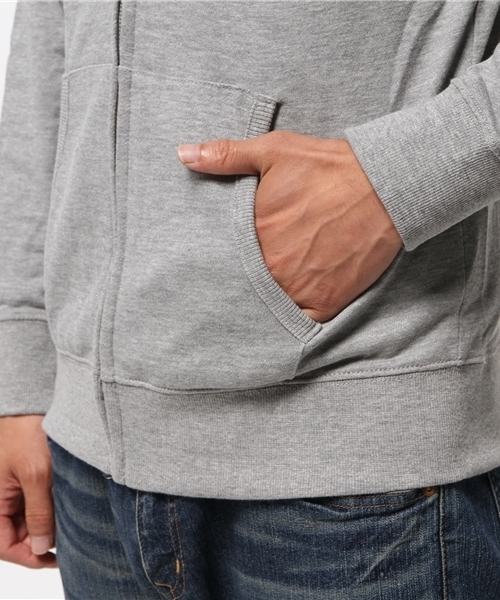 WEGO(ウィゴー)の「WEGO/ZIPパーカー(パーカー・メンズ・ホワイト/杢グレー/ブラック/レッド・MEDIUM/SMALL/LARGE)」の9枚目の写真