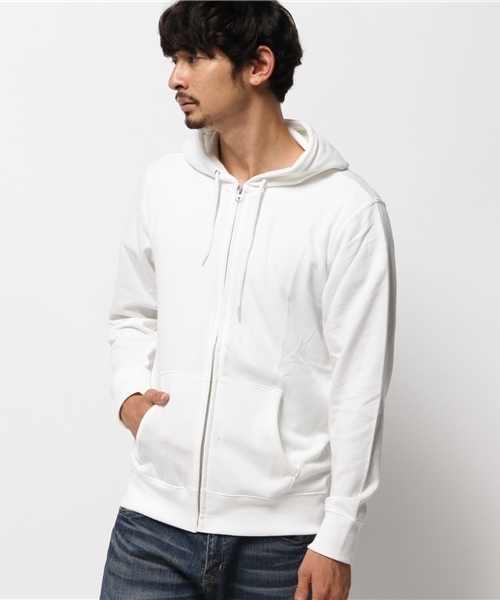 WEGO(ウィゴー)の「WEGO/ZIPパーカー(パーカー・メンズ・ホワイト/杢グレー/ブラック/レッド・MEDIUM/SMALL/LARGE)」の5枚目の写真