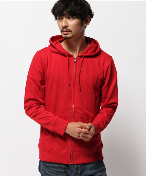 WEGO(ウィゴー)の「WEGO/ZIPパーカー(パーカー・メンズ・ホワイト/杢グレー/ブラック/レッド・MEDIUM/SMALL/LARGE)」の8枚目の写真