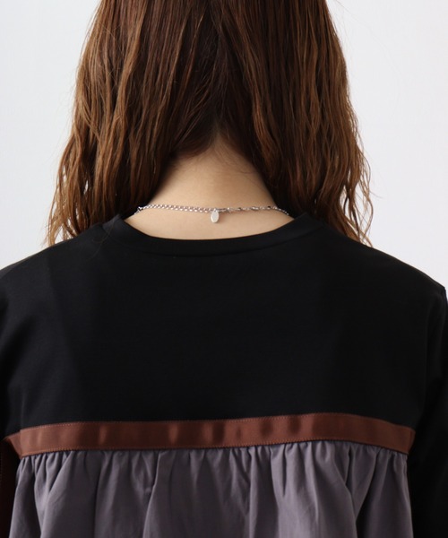 セール】Anna Nicola バックシャン配色PO（Tシャツ/カットソー