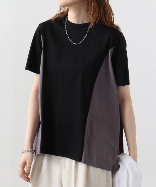 セール】Anna Nicola バックシャン配色PO（Tシャツ/カットソー