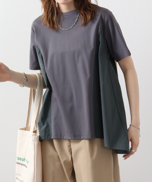 tシャツ Anna Nicola バックシャン配色ＰＯ レディース セール】Anna Nicola バックシャン配色PO（Tシャツ/カットソー