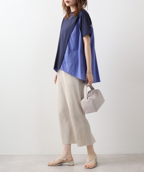 セール】Anna Nicola バックシャン配色PO（Tシャツ/カットソー