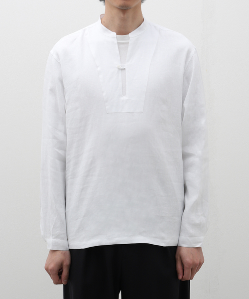 COLONY CLOTHING（コロニークロージング）の「【COLONY CLOTHING】ex Albini African P/O Shirts SH05-EX/ AFRICAN P/O（シャツ/ブラウス・メンズ・スカイブルー/ブラック/ホワイト・46/44）」の2枚目の写真