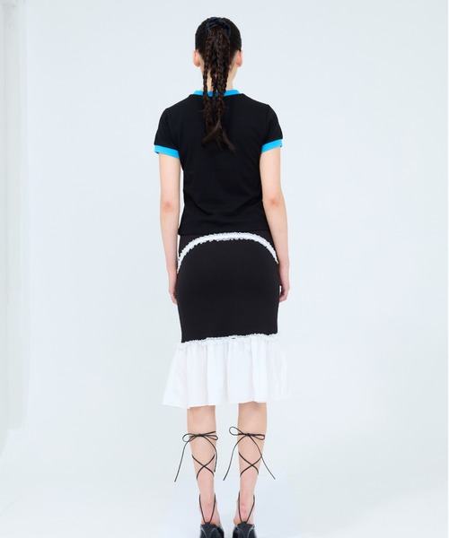 セール】CURVED L LACE MIDI SKIRT（スカート）｜LUVISTRUE