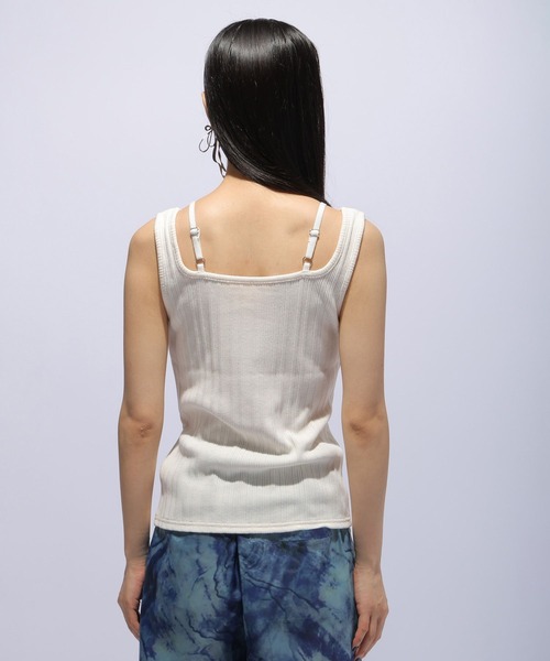 HARE（ハレ）の「ホックデザインタンクトップ(HARE)（タンクトップ・レディース・ブラック/ホワイト・FREE）」の13枚目の写真