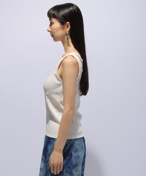 HARE（ハレ）の「ホックデザインタンクトップ(HARE)（タンクトップ・レディース・ブラック/ホワイト・FREE）」の12枚目の写真