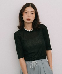 ハーフスリーブシアーTEE