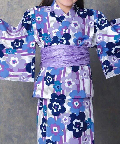 SHISKY（シスキー）の「SHISKY / シスキー 接触冷感 2WAY セパレート 花柄 浴衣3点セット キッズ（浴衣・キッズ・その他6/その他4/その他3/その他2/その他1/その他5/その他7/その他8・130/120/110/160/150/140）」の4枚目の写真