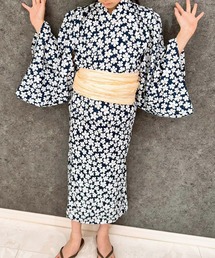 Anchor Smith（アンカー スミス）の「SHISKY / シスキー 接触冷感 2WAY セパレート 花柄 浴衣3点セット キッズ（浴衣）」