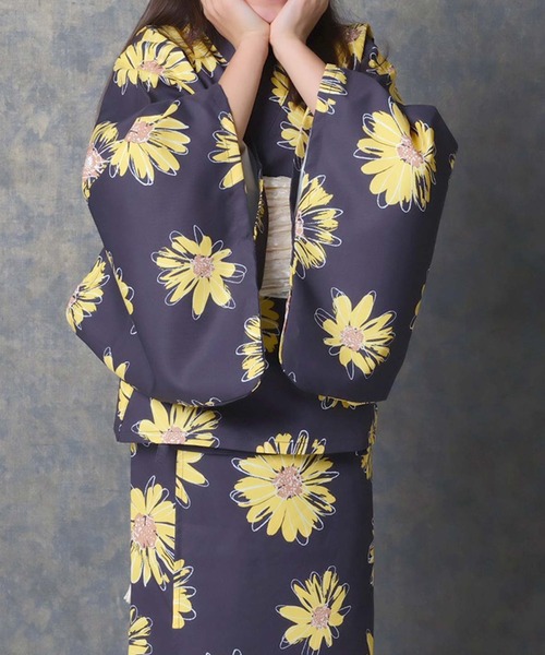 SHISKY / シスキー 接触冷感 2WAY セパレート 花柄 浴衣3点