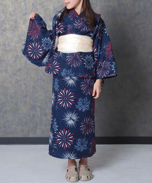 SHISKY / シスキー 接触冷感 2WAY セパレート 花柄 浴衣3点セット