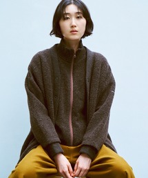 OMNIGODウォッシャブルニットVネックミリタリーカーディガンsize3