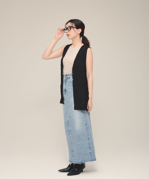 eL（エル）の「【eL】Jacquard Sleeveless Shirt/125343（ベスト