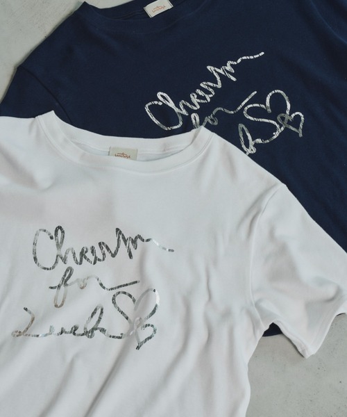 Unitage(ユニテージ)の「箔プリントTEE(Tシャツ/カットソー・レディース・ホワイト/ネイビー・FREE)」の11枚目の写真