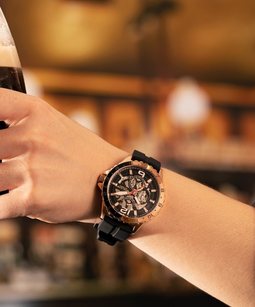 ANGELCLOVER（エンジェルクローバー）の「販路限定モデル Angel Clover/エンジェルクローバー タイムクラフトダイバー オートマチック 腕時計 ACL-TCA45PGBK-EC メンズ（アナログ腕時計・メンズ・ブラック・FREE）」の9枚目の写真