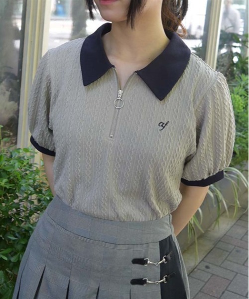 極美品　アンスクリア　ホース　総柄　プリント　カットソー　ハーフジップ　希少 極美品 アンスクリア ホース 総柄 プリント カットソー ハーフ