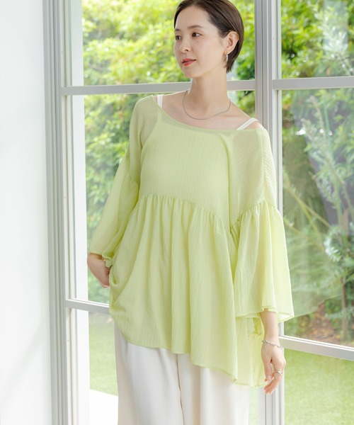 LEPSIM(レプシィム)の「2WAYギャザーブラウス 116423(シャツ/ブラウス・レディース・イエロー/ブラック/レッド/オフホワイト・FREE)」の22枚目の写真