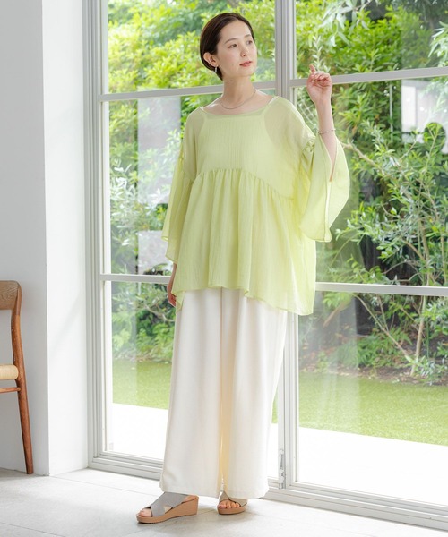 LEPSIM(レプシィム)の「2WAYギャザーブラウス 116423(シャツ/ブラウス・レディース・イエロー/ブラック/レッド/オフホワイト・FREE)」の20枚目の写真