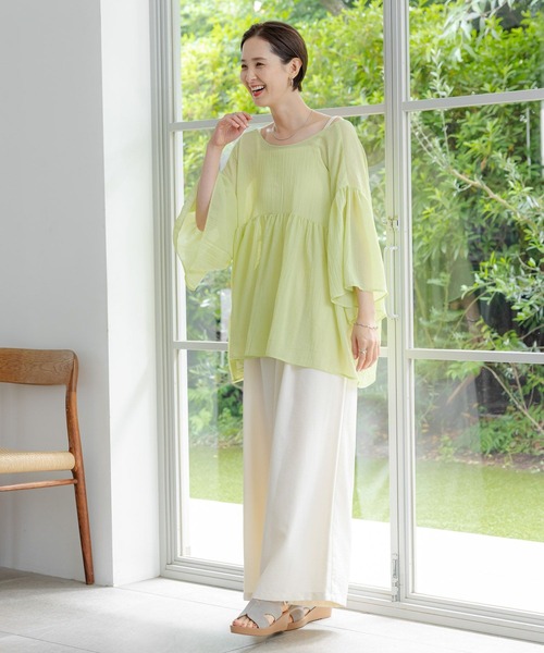 LEPSIM(レプシィム)の「2WAYギャザーブラウス 116423(シャツ/ブラウス・レディース・イエロー/ブラック/レッド/オフホワイト・FREE)」の19枚目の写真