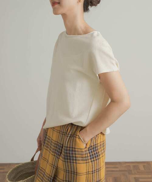 URBAN RESEARCH DOORS（アーバンリサーチドアーズ）の「『UVカット』コットンリネンサカリバプルオーバー（Tシャツ/カットソー・レディース・オレンジ系その他/チャコールグレー/ホワイト系その他・MEDIUM）」の4枚目の写真