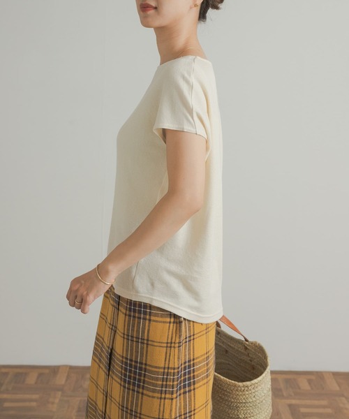 URBAN RESEARCH DOORS（アーバンリサーチドアーズ）の「『UVカット』コットンリネンサカリバプルオーバー（Tシャツ/カットソー・レディース・オレンジ系その他/チャコールグレー/ホワイト系その他・MEDIUM）」の5枚目の写真