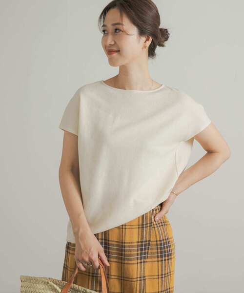 URBAN RESEARCH DOORS（アーバンリサーチドアーズ）の「『UVカット』コットンリネンサカリバプルオーバー（Tシャツ/カットソー・レディース・オレンジ系その他/チャコールグレー/ホワイト系その他・MEDIUM）」の6枚目の写真