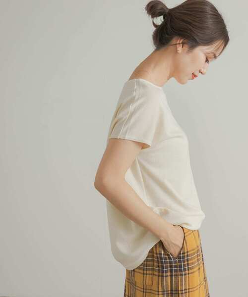 URBAN RESEARCH DOORS（アーバンリサーチドアーズ）の「『UVカット』コットンリネンサカリバプルオーバー（Tシャツ/カットソー・レディース・オレンジ系その他/チャコールグレー/ホワイト系その他・MEDIUM）」の8枚目の写真