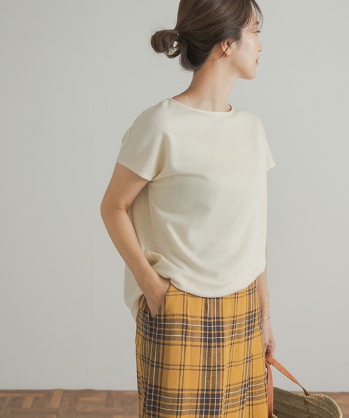 URBAN RESEARCH DOORS（アーバンリサーチドアーズ）の「『UVカット』コットンリネンサカリバプルオーバー（Tシャツ/カットソー・レディース・オレンジ系その他/チャコールグレー/ホワイト系その他・MEDIUM）」の9枚目の写真