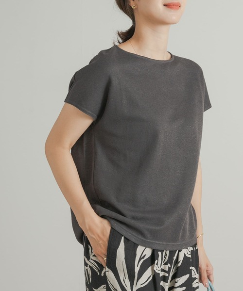 URBAN RESEARCH DOORS（アーバンリサーチドアーズ）の「『UVカット』コットンリネンサカリバプルオーバー（Tシャツ/カットソー・レディース・オレンジ系その他/チャコールグレー/ホワイト系その他・MEDIUM）」の12枚目の写真