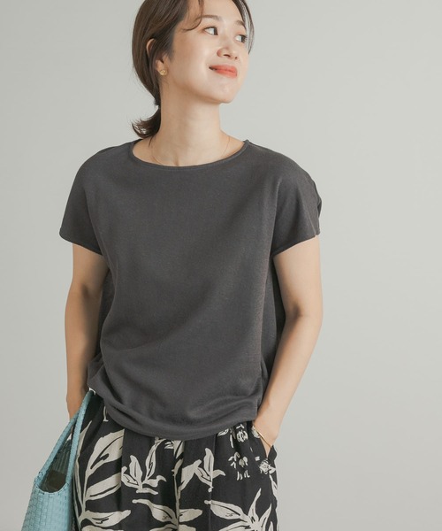 URBAN RESEARCH DOORS（アーバンリサーチドアーズ）の「『UVカット』コットンリネンサカリバプルオーバー（Tシャツ/カットソー・レディース・オレンジ系その他/チャコールグレー/ホワイト系その他・MEDIUM）」の14枚目の写真