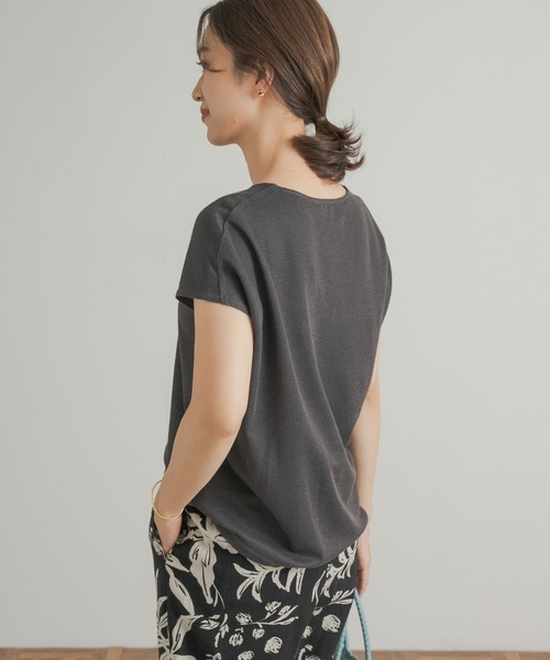 URBAN RESEARCH DOORS（アーバンリサーチドアーズ）の「『UVカット』コットンリネンサカリバプルオーバー（Tシャツ/カットソー・レディース・オレンジ系その他/チャコールグレー/ホワイト系その他・MEDIUM）」の15枚目の写真