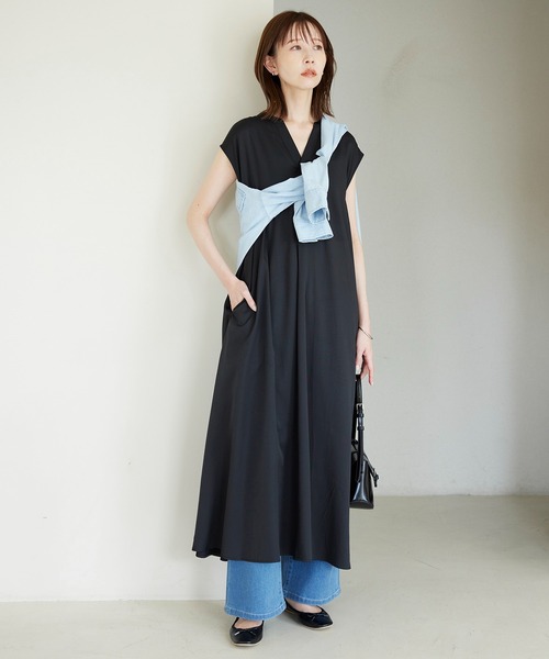 ROPE' PICNIC（ロペピクニック）の「リラックスワンピース（ワンピース・レディース・グリーン/ブラック/グレー系その他・38）」の17枚目の写真