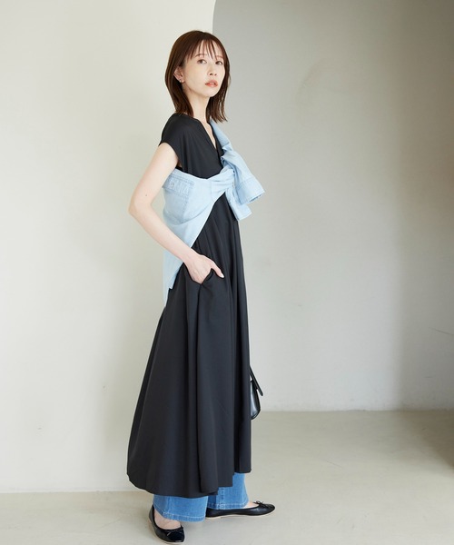 ROPE' PICNIC（ロペピクニック）の「リラックスワンピース（ワンピース・レディース・グリーン/ブラック/グレー系その他・38）」の19枚目の写真