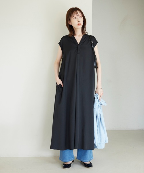 ROPE' PICNIC（ロペピクニック）の「リラックスワンピース（ワンピース・レディース・グリーン/ブラック/グレー系その他・38）」の20枚目の写真