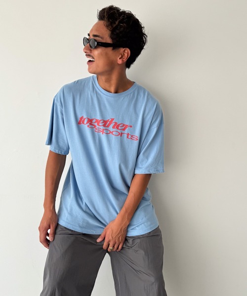 CANAL JEAN(キャナルジーン)の「El mar together sportsオーバーサイズ半袖Tシャツ(Tシャツ/カットソー・レディース・ホワイト/ブラック/ブルー・ONE SIZE)」の3枚目の写真
