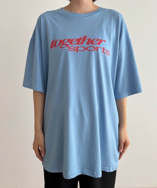 CANAL JEAN(キャナルジーン)の「El mar together sportsオーバーサイズ半袖Tシャツ(Tシャツ/カットソー・レディース・ホワイト/ブラック/ブルー・ONE SIZE)」の14枚目の写真